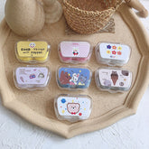 Estuche para lentes de contacto de colores de dibujos animados lindo